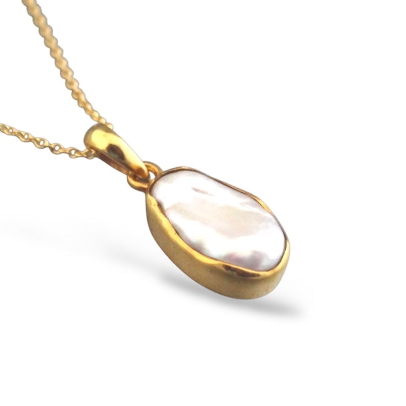 Baroque Pearl Pendant - Real Natural | Gold Plated