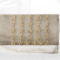 Alphabet Code Pendant 01 - Brass Gold Plated | A to Z Initials