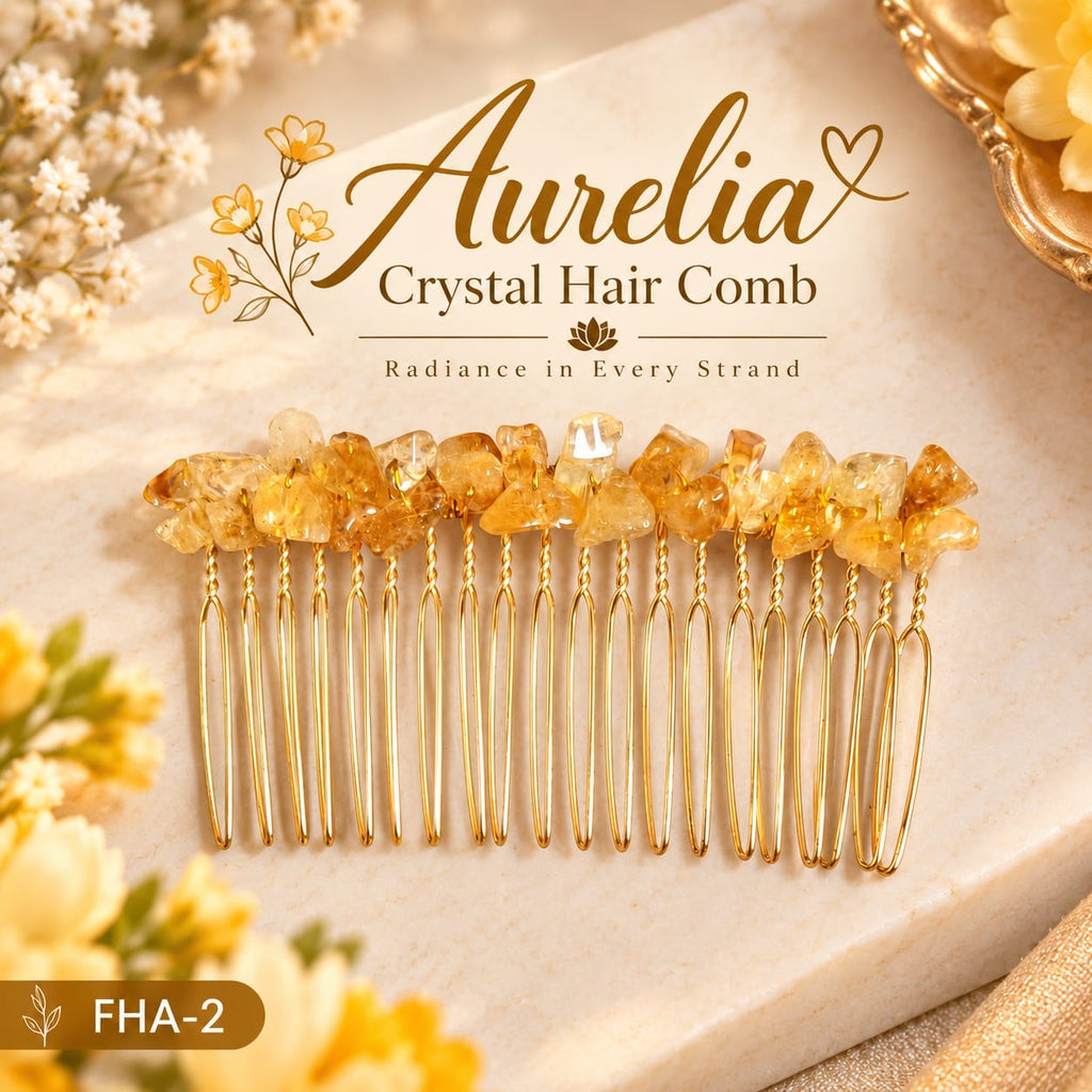 Citrine Crystal Comb - Natural Stones | Aurelia