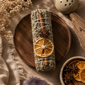 Sacred Orange , Cinnamon & Star Anise Sage Smudge Stick | Believed to Represent Joy & Renewal