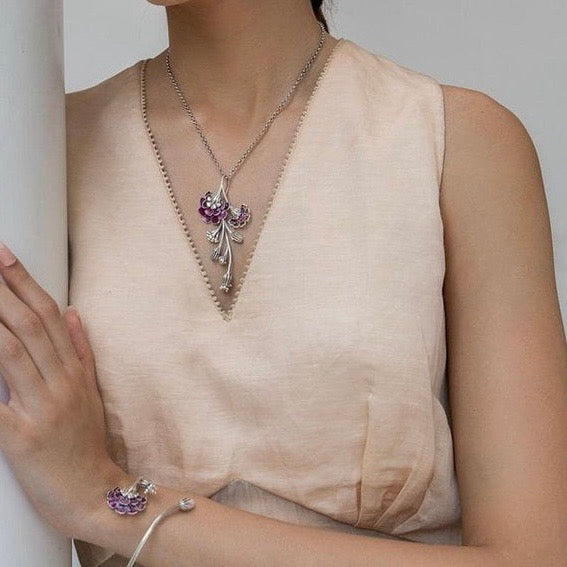 Guldasta Pendant - Silver Plated | Symbolise Celebration