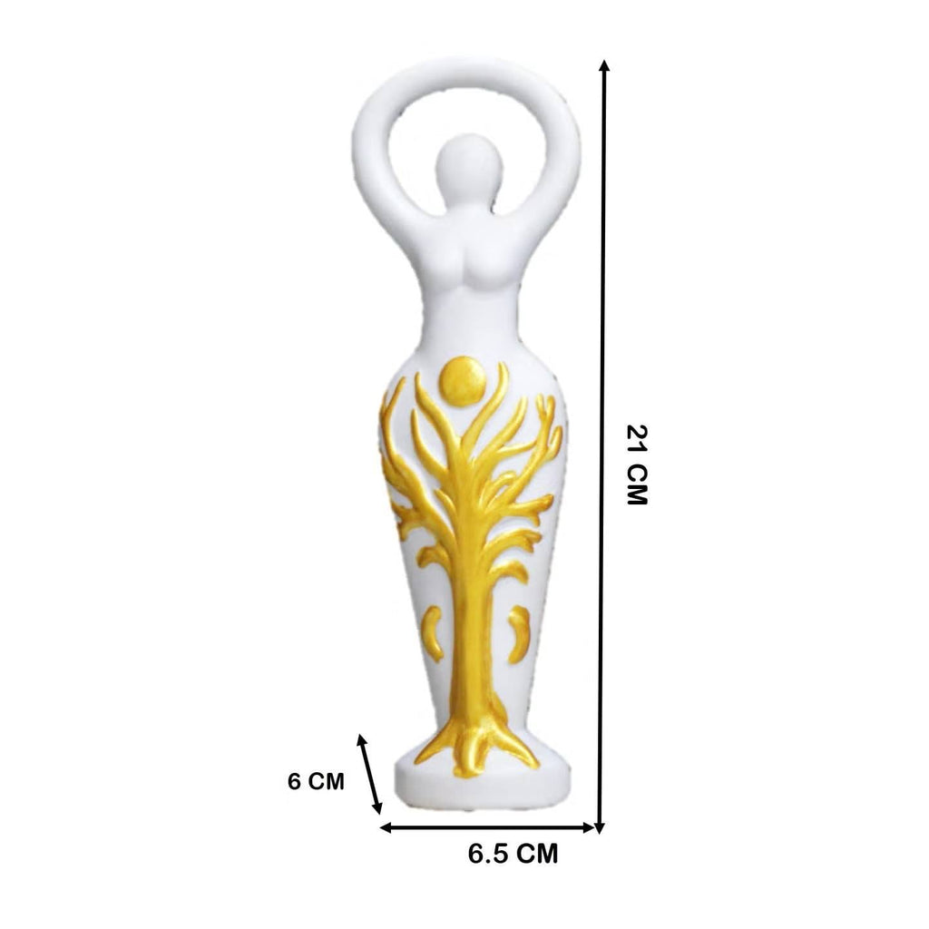 Goddess Triple Moon Idol - Resin Statue | Pentacle Spiral Goddess