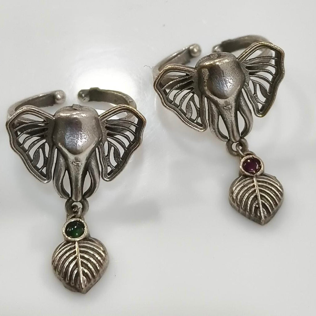 Gajraj Totem Ring - Silver Plated Adjustable | Symbolising Wisdom