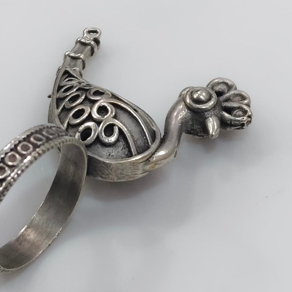 Ananda Mayur Ring - Silver Plated Adjustable