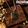 Earthy Ocean Jasper Pendant - Natural Stone Silver Plated | Rare IV