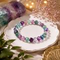Multi Fluorite Crystal Bracelet - Original Round | Traditionally Known as the Genius Stone