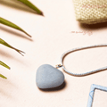 Angelite Heart Pendant - Mini | Rooted in Divine Calm