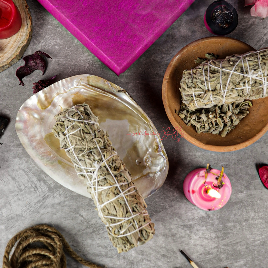 White Sage Smudge Stick – Indian (Set of 4) | Believed to Support Space Cleansing, Calmness & Spiritual Clarity