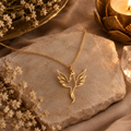 Celestial Code Pendant 06 - Brass Gold Plated | Phoenix Rising Up