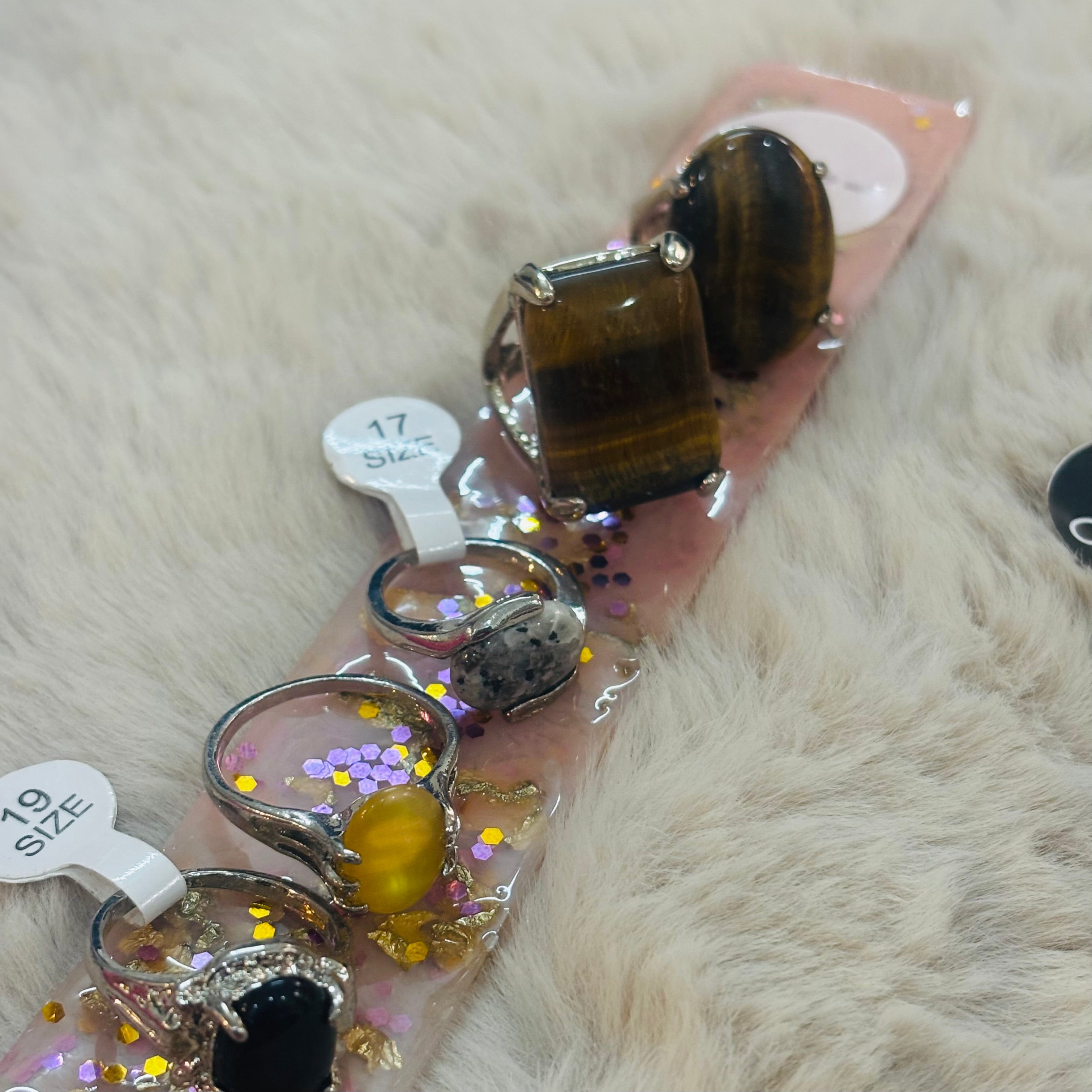 Gemstones Ring - Imported Mix Sizes Assorted (Pack of 14)