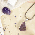 Ruby Pendant -  Raw Natural Stone Silver Plated | Emblem of Desire