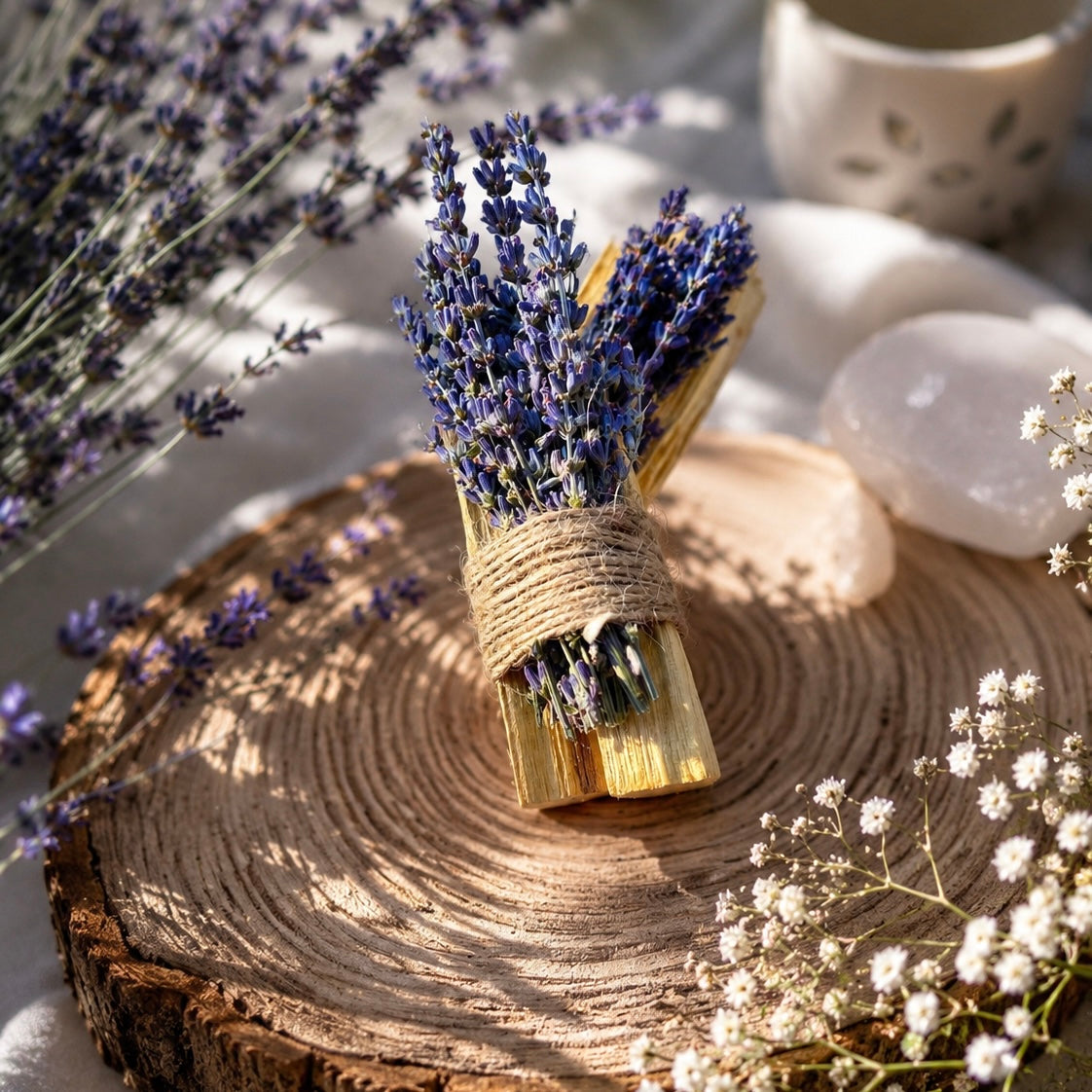 Lavender Palo Santo Holy Wood Smudge Stick | Believed to Support Calmness, Emotional Balance & Gentle Energy Cleansing