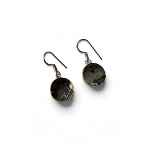Abalone Shell Earings - Natural Sea Shell Silver Plated | Abulón IV