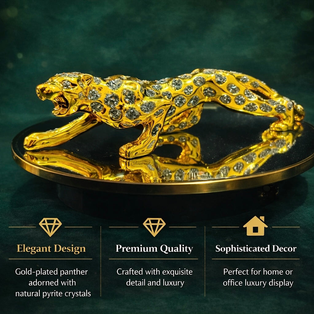 Pyrite Golden Panther Luxury Figurine