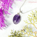 Amethyst Ganesha Carved Pendant - Silver Plated | Symbol of Spiritual Wisdom