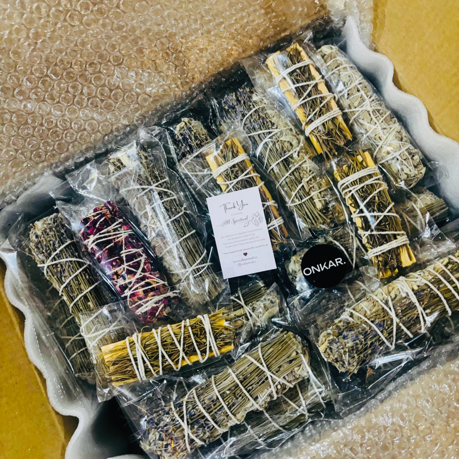 Rustic Code Ritual Box 01 - Assorted Sage & Smudge Bundles (16 Piece)  | Prosperity