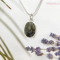 Labradorite Ganesha Carved Pendant - Silver Plated| Symbol of Transformation