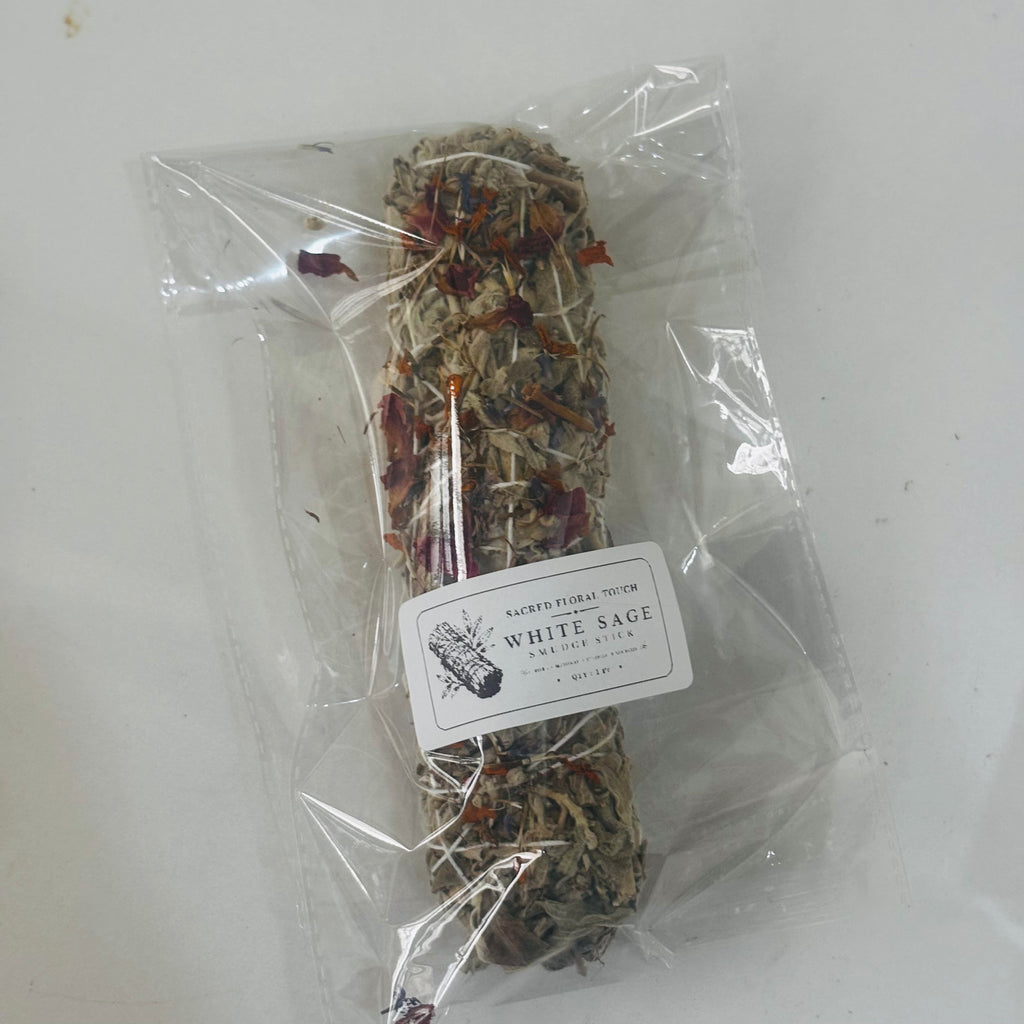 Sacred Floral Touch White Sage Smudge Stick | Believed to Refresh Space