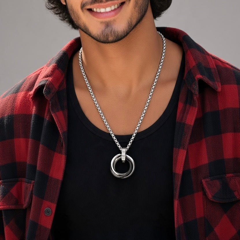 Circle Pendant - Stainless Steel | Destello IV