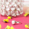 Pearl Ring - Natural Stone Adjustable Silver Plated | Rooted in Purity