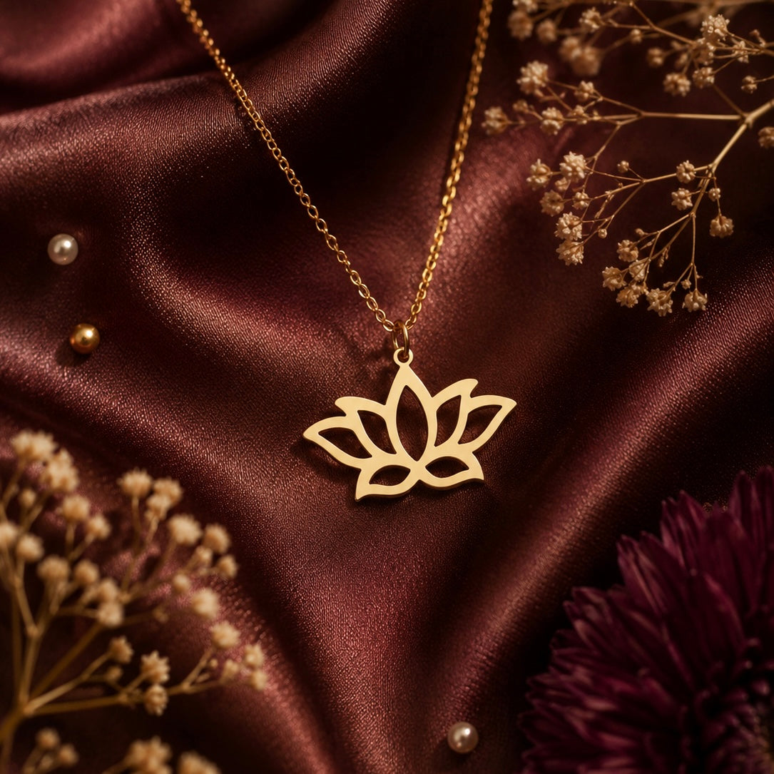 Sacred Code Pendant 08 - Brass Gold Plated | Lotus A Rise Above