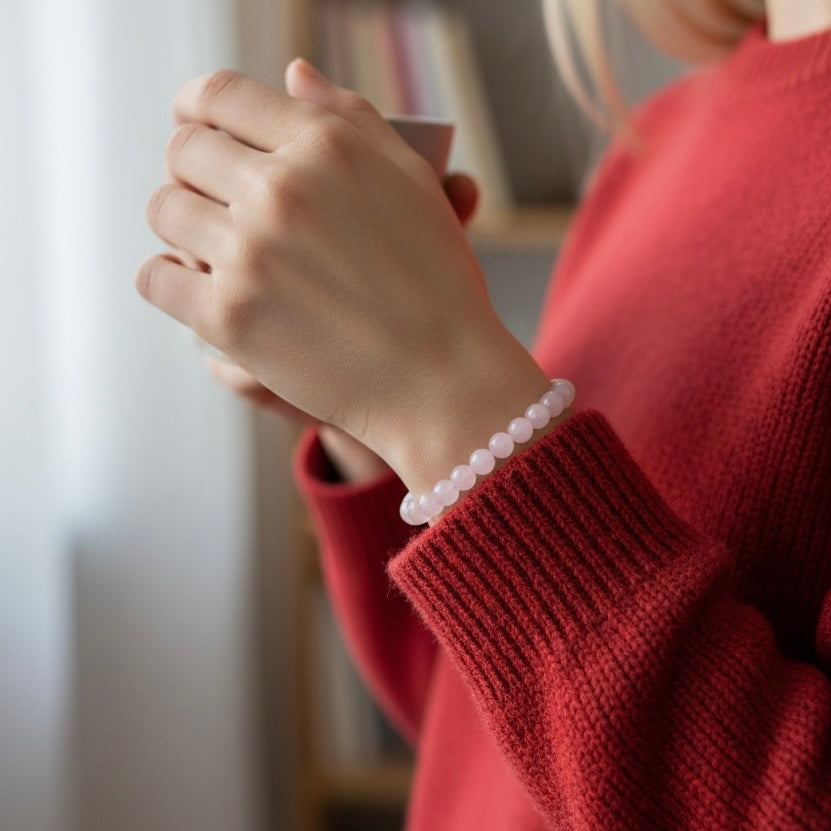 Rose Quartz Crystal Bracelet - Original Natural Stone