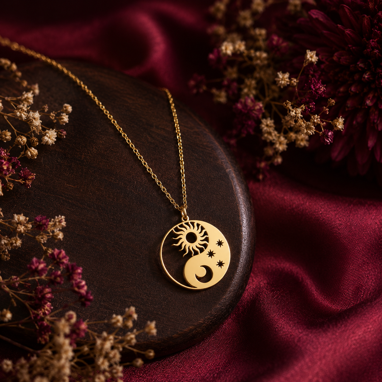Celestial Code Pendant 03 - Brass Gold Plated | A Tale of Balance
