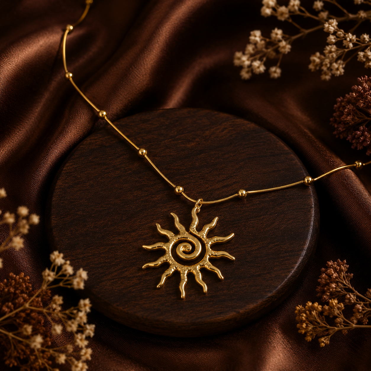 Sacred Code Pendant 06 - Brass Gold Plated | The Light Returns