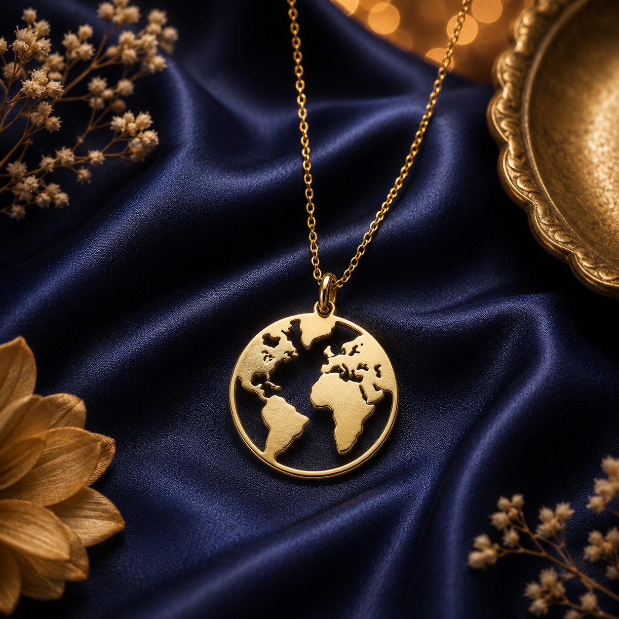 Celestial Code Pendant 05 - Brass Gold Plated | Earthbound