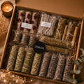 Rustic Code Ritual Box 03 - Assorted Sage & Smudge Bundles (16 Piece) + Rope Incense (50 Piece) | Manifest