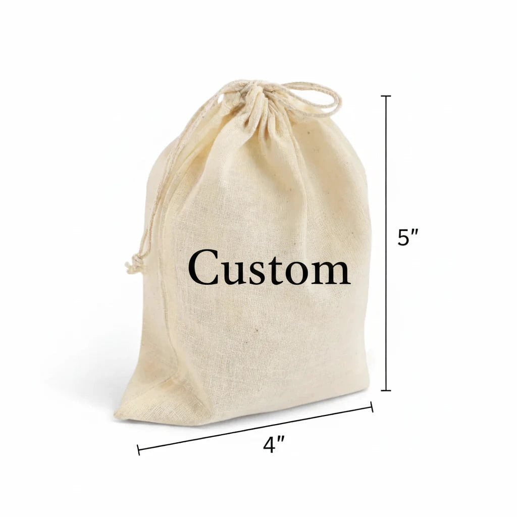 Branding Code Cotton Drawstring Bag 02 | 4x5 Inch 150 GSM (100 piece)