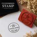 Branding Code Custom Logo Stamp 06 | 1.5 Inch Rubber Stamp with Ink Pad