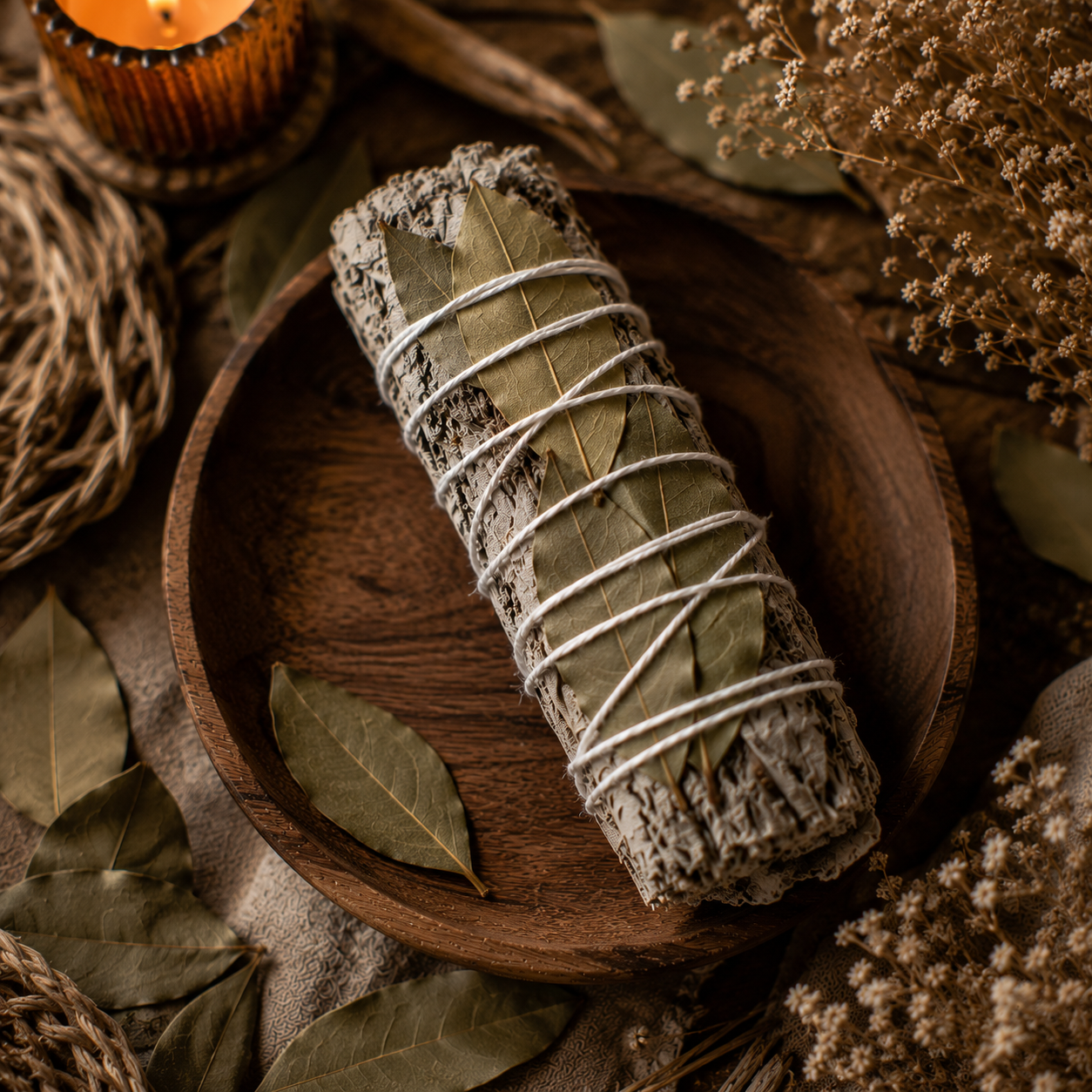 Sacred Bay Leaf Sage Smudge Stick | Believed to Encourage Success
