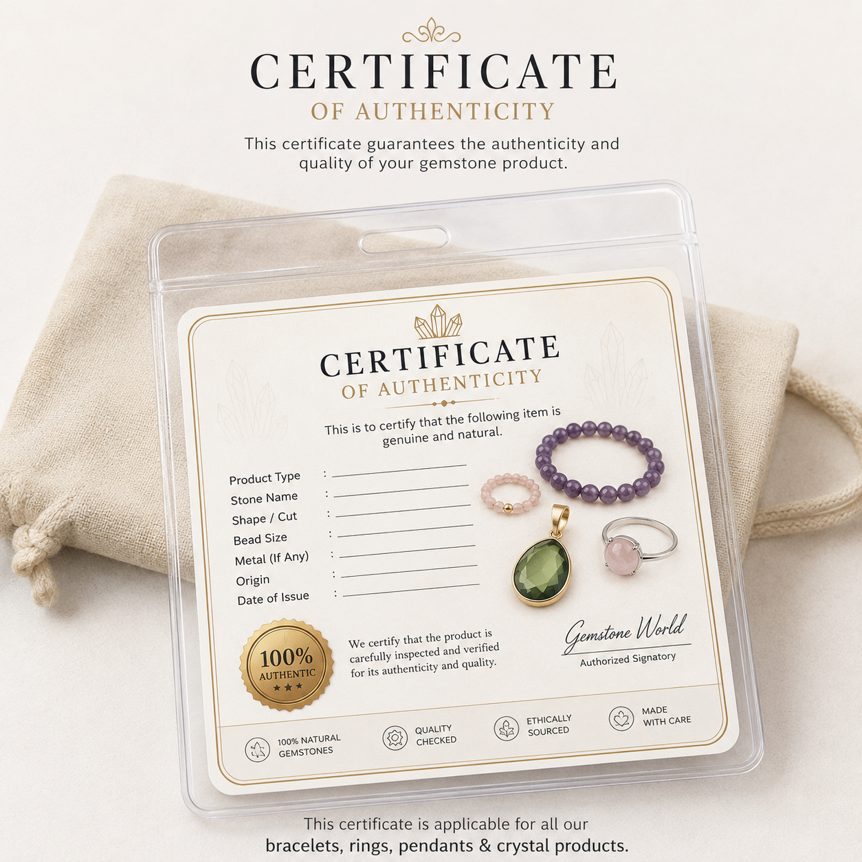Branding Code Certificate of Authenticity 08 | With Cover (50 Piece)