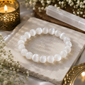 Selenite Crystal Bracelet - Original Round | Traditionally Known as the Stone of Light