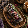 Sacred Lavender , Rose & Rosemary Sage Smudge Stick | Believed to Encourage Emotional Balance