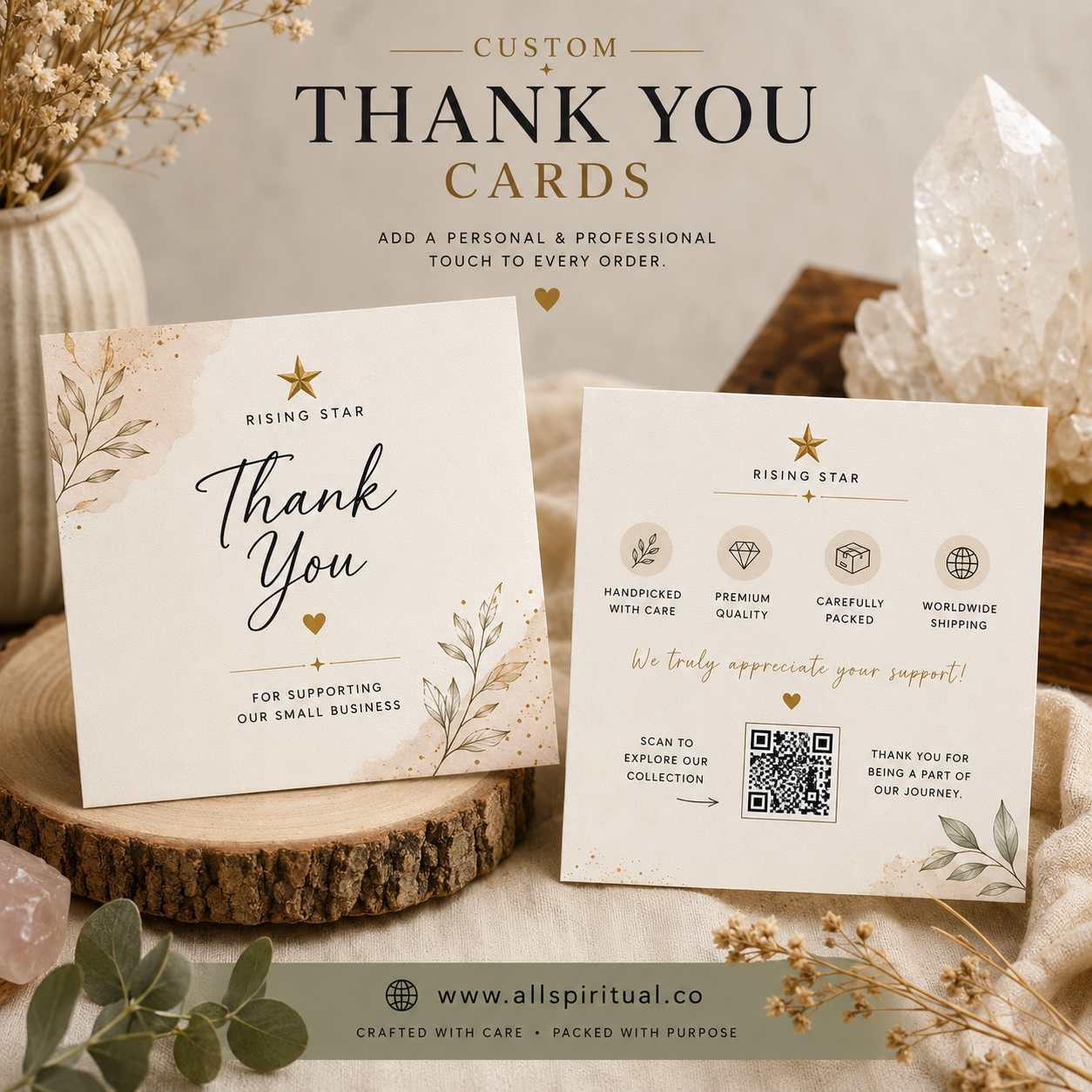 Branding Code Thank You Card 09 | 2 x 3.5 inch (100 Piece)