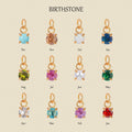 Birthstone Pendant - Round Shape Minimal Original Stone | Mix Exclusive Gold Plated Origen
