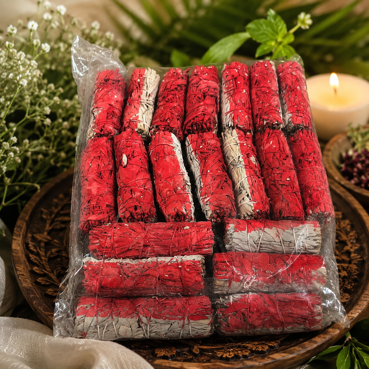 Dragon Red & California White Sage Smudge Stick