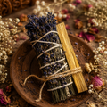 Lavender White California Sage Smudge Stick with Palo Santo Holy Wood | Brume