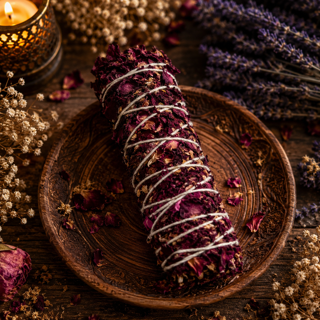 Rose Sage Smudge Stick | Herbe
