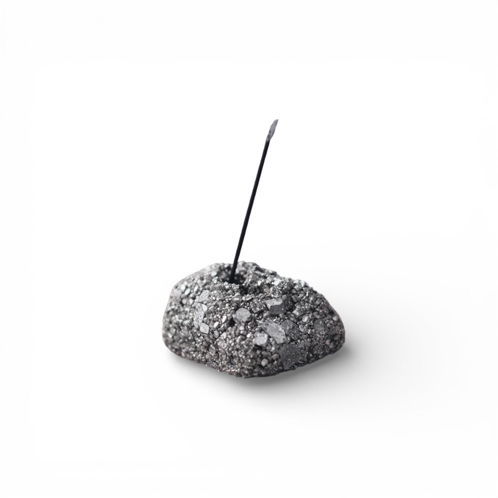 Pyrite Incense Holder - Raw Natural Cluster Stone