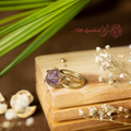 Amethyst Ring – Raw Natural Stone Adjustable Gold plated | Reminder of Calm