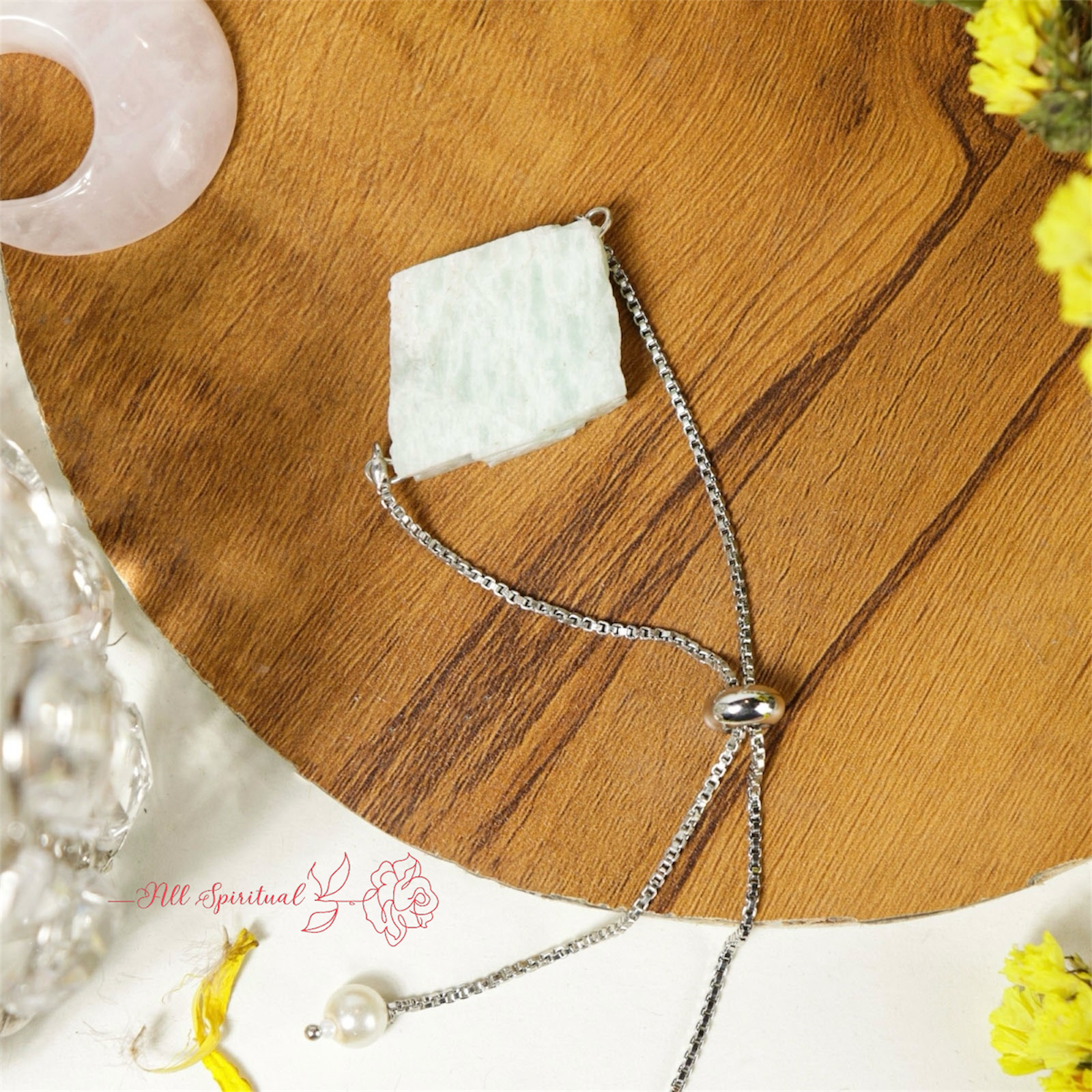 Amazonite Bracelet - Raw Natural Stone | Adjustable