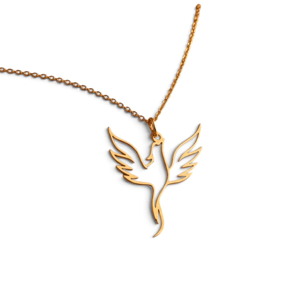 Celestial Code Pendant 06 - Brass Gold Plated | Phoenix Rising Up