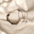 Smoky Quartz Bracelet – Minimal Chip Style Adjustable | Reminder of Grounding