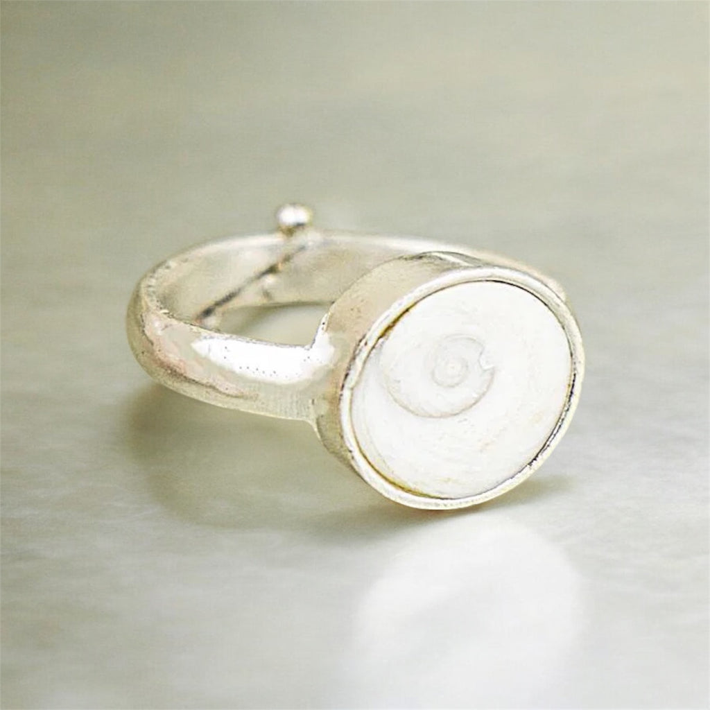 Natural Gomti Chakra ring handcrafted spiritual jewellery