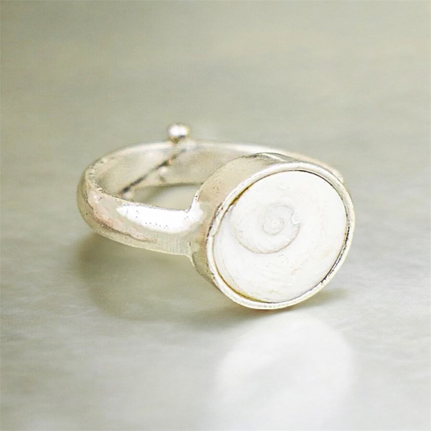 Natural Gomti Chakra ring handcrafted spiritual jewellery