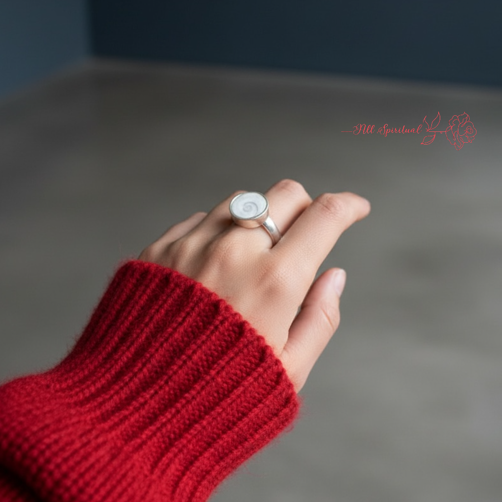 Gomti chakra silver ring 