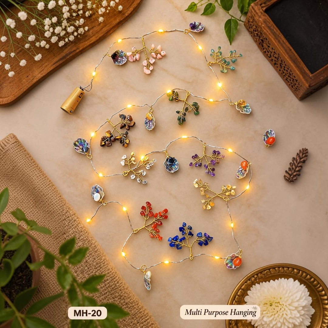 Multipurpose Door Hanging - Natural Multi Crystals